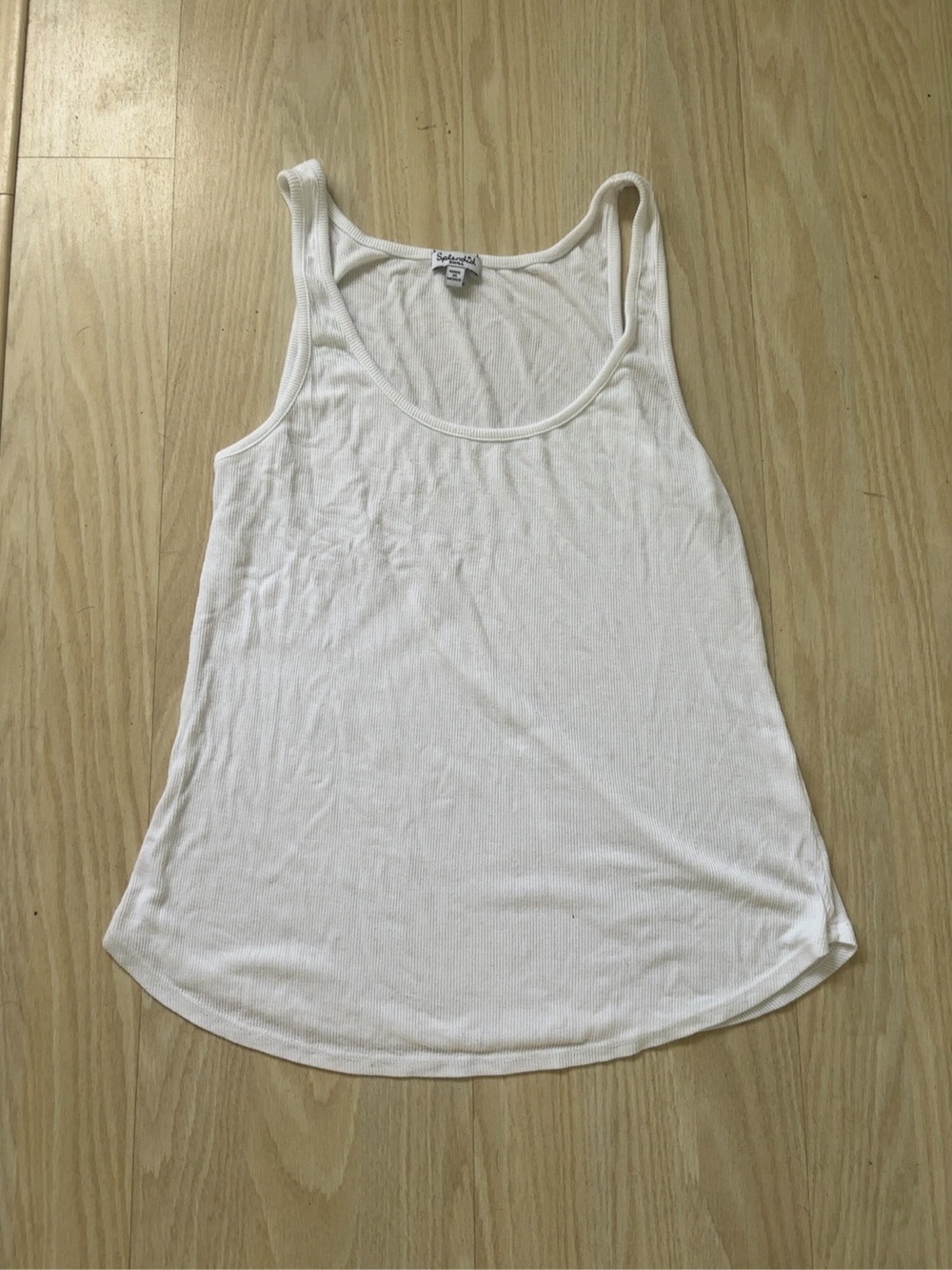 Splendid Women’s Ribbed Scoop Neck Tank Top | Small | White